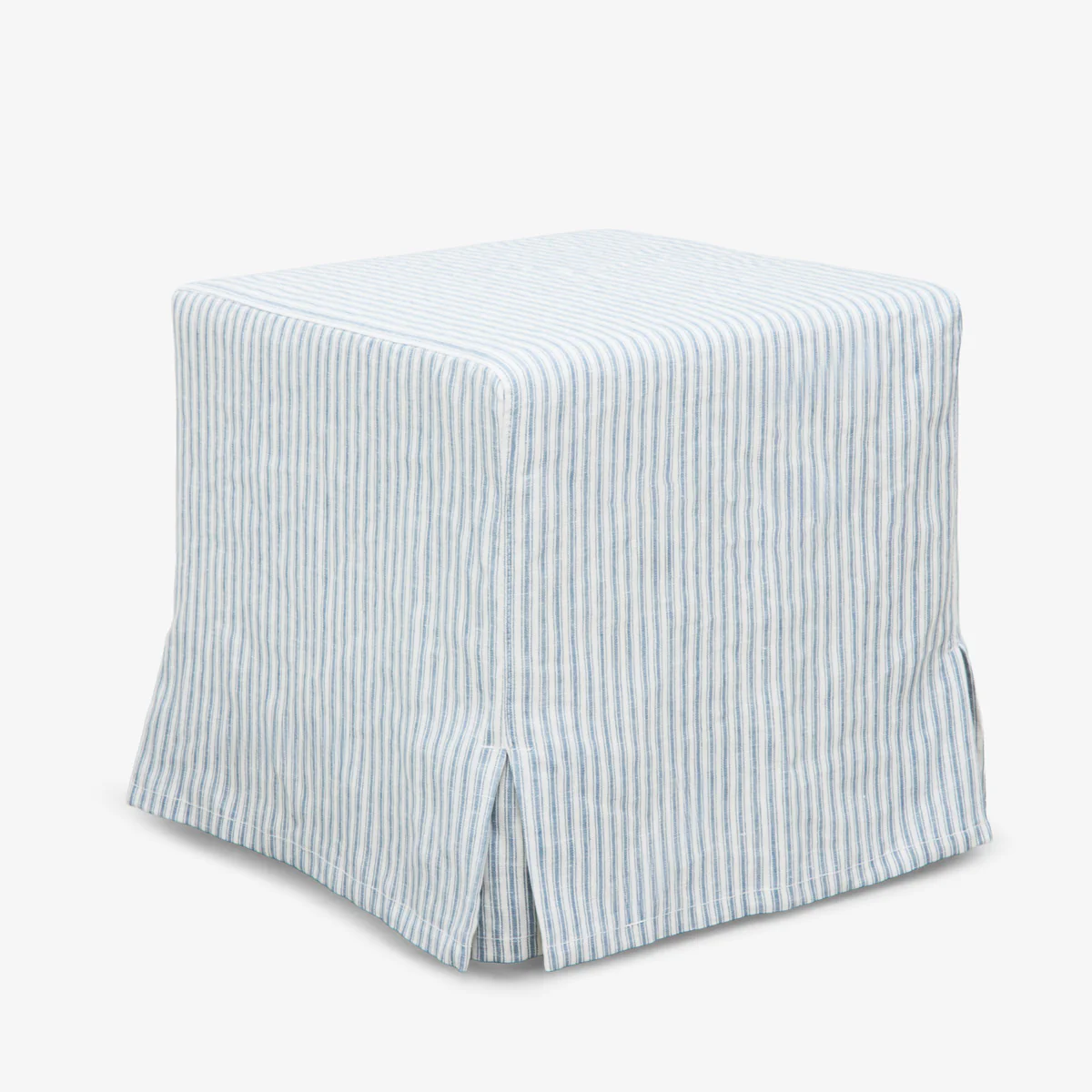 Indira Cube Ottoman (Blue Stripe)