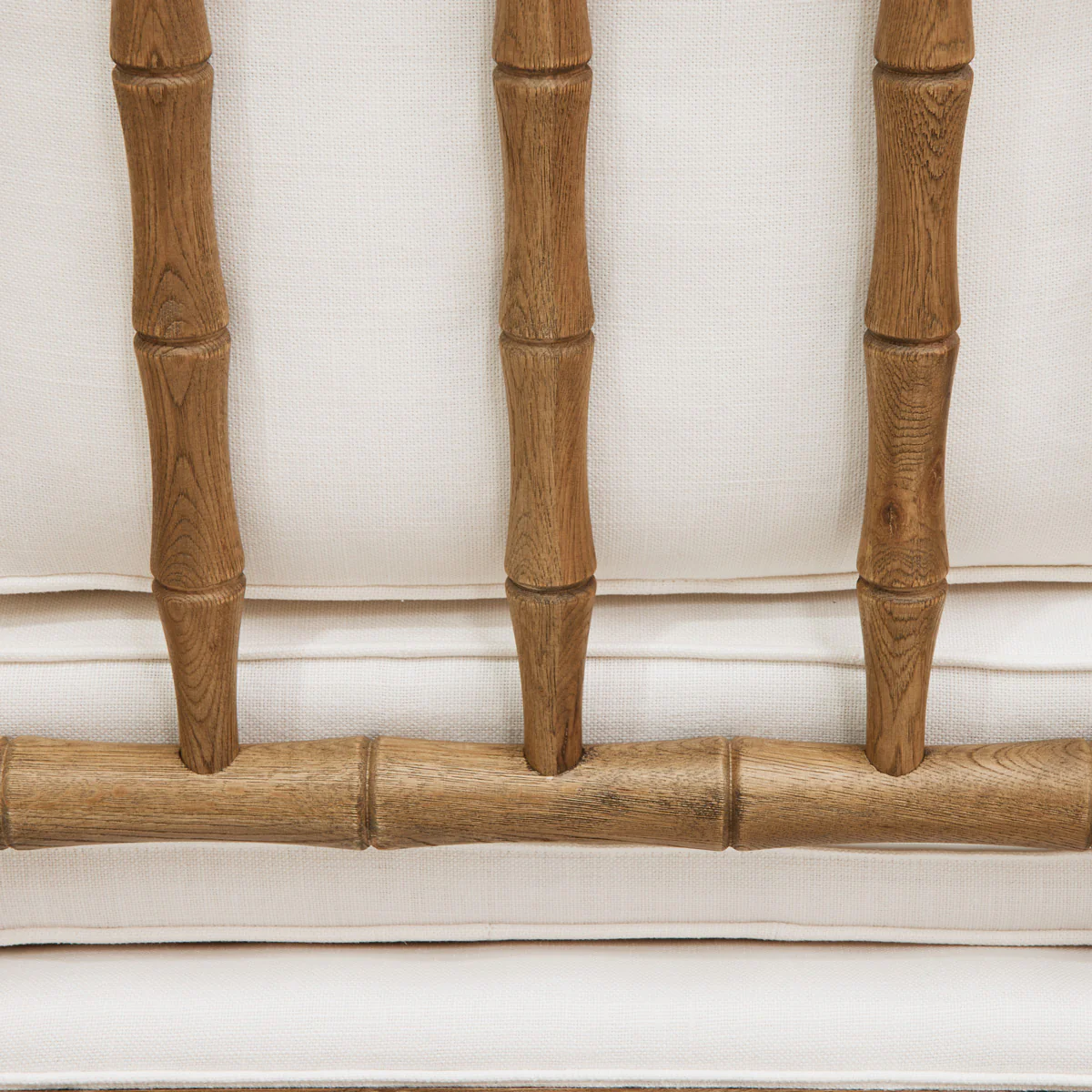 Indira Oak Bamboo Armchair (White) - Image 5