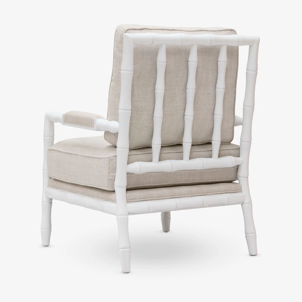 Indira White Bamboo Armchair (Natural) - Image 3