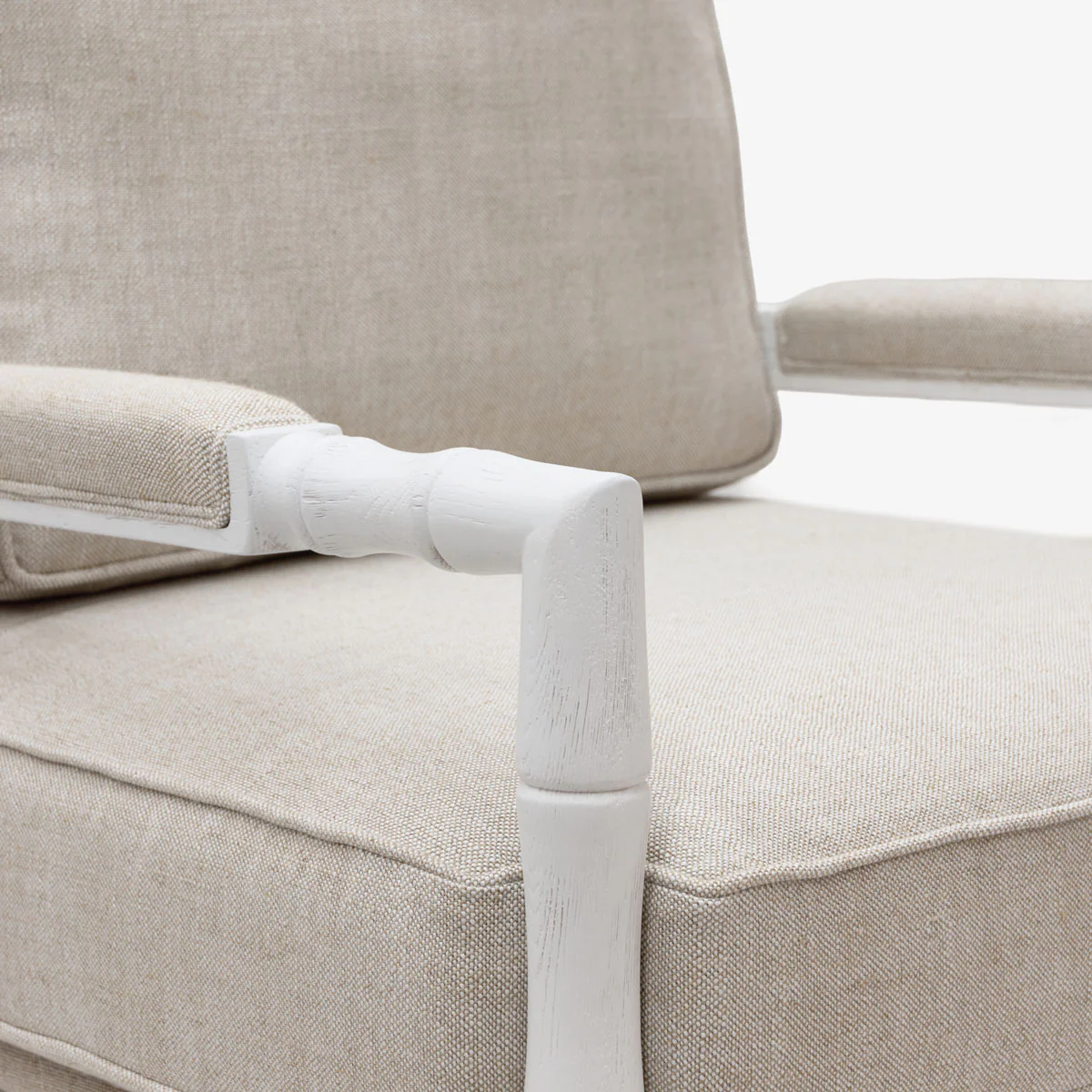 Indira White Bamboo Armchair (Natural) - Image 5
