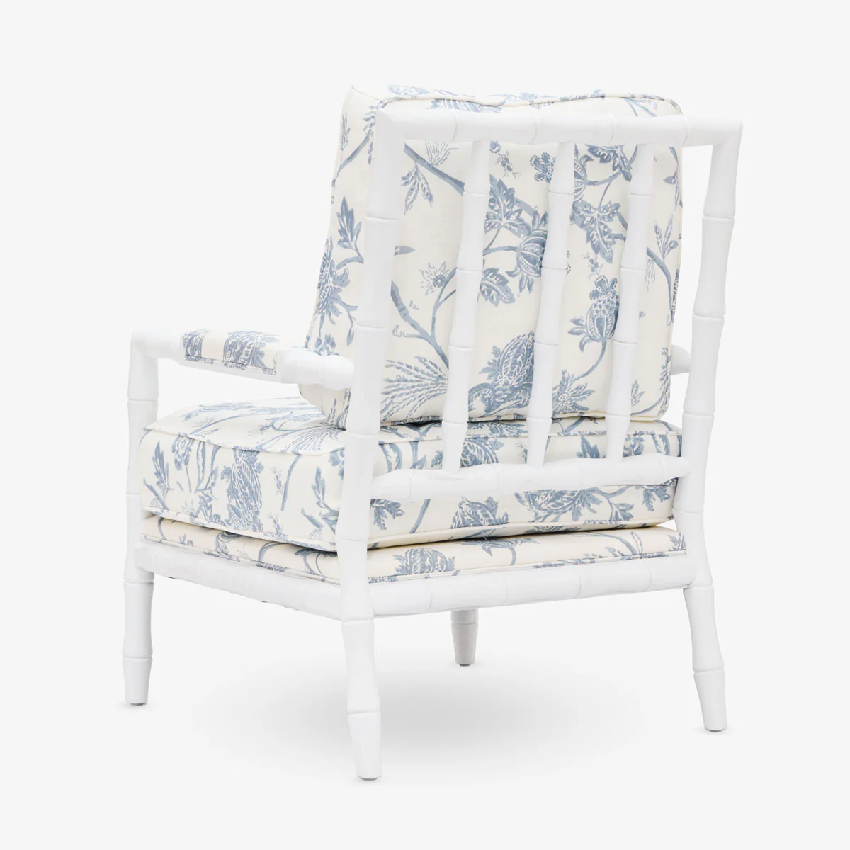 Indira White Bamboo Armchair (Spring Floral) - Image 4