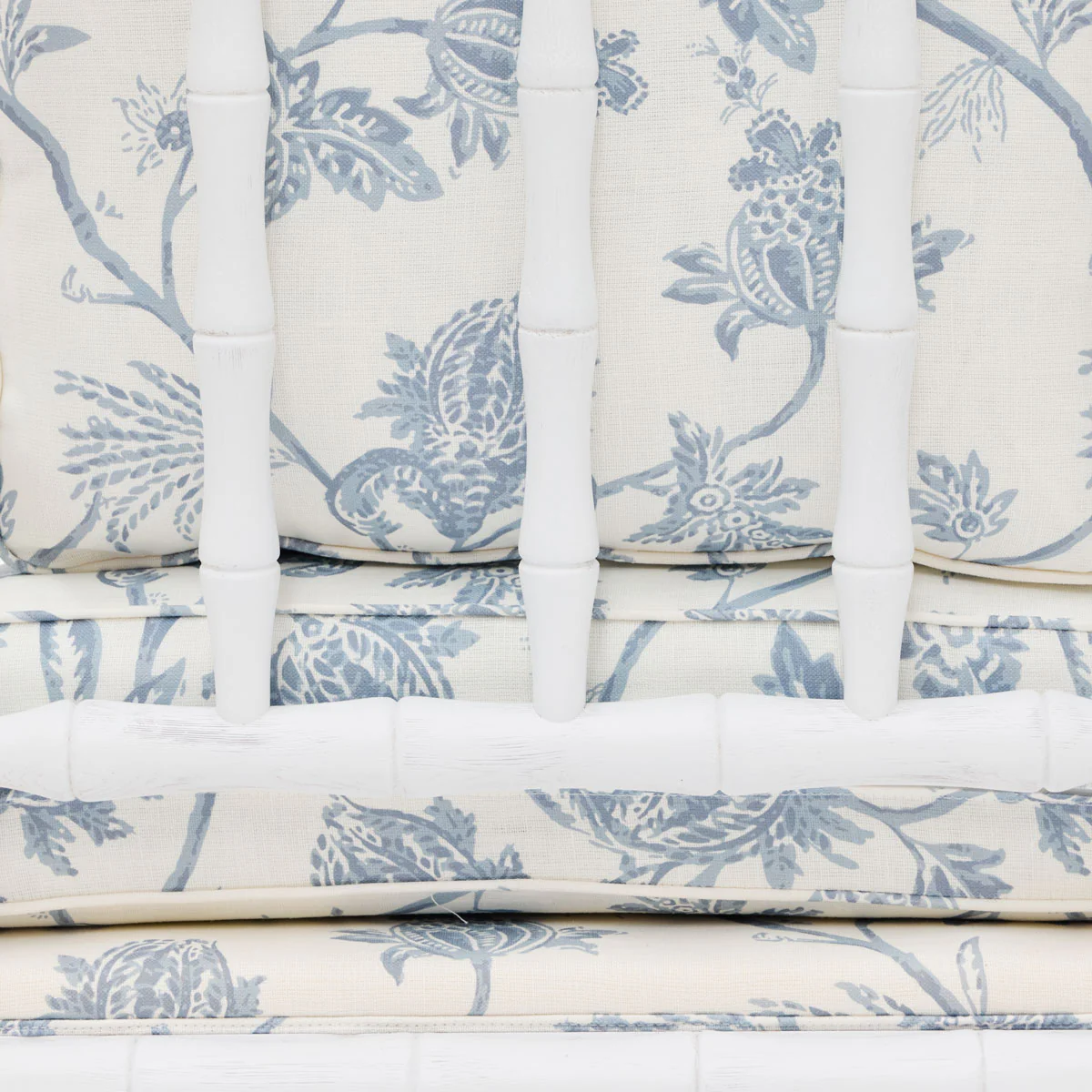 Indira White Bamboo Armchair (Spring Floral) - Image 5