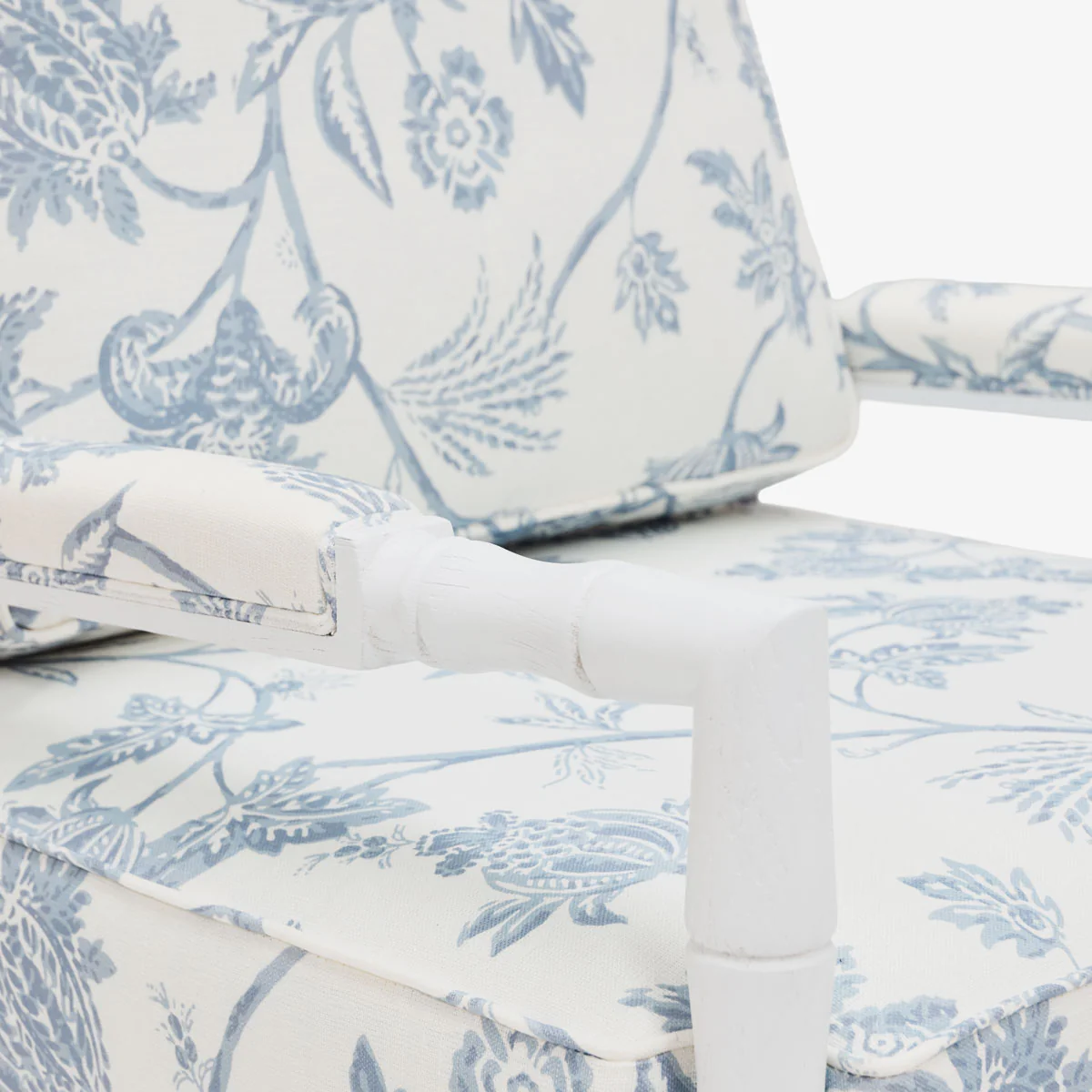 Indira White Bamboo Armchair (Spring Floral) - Image 6