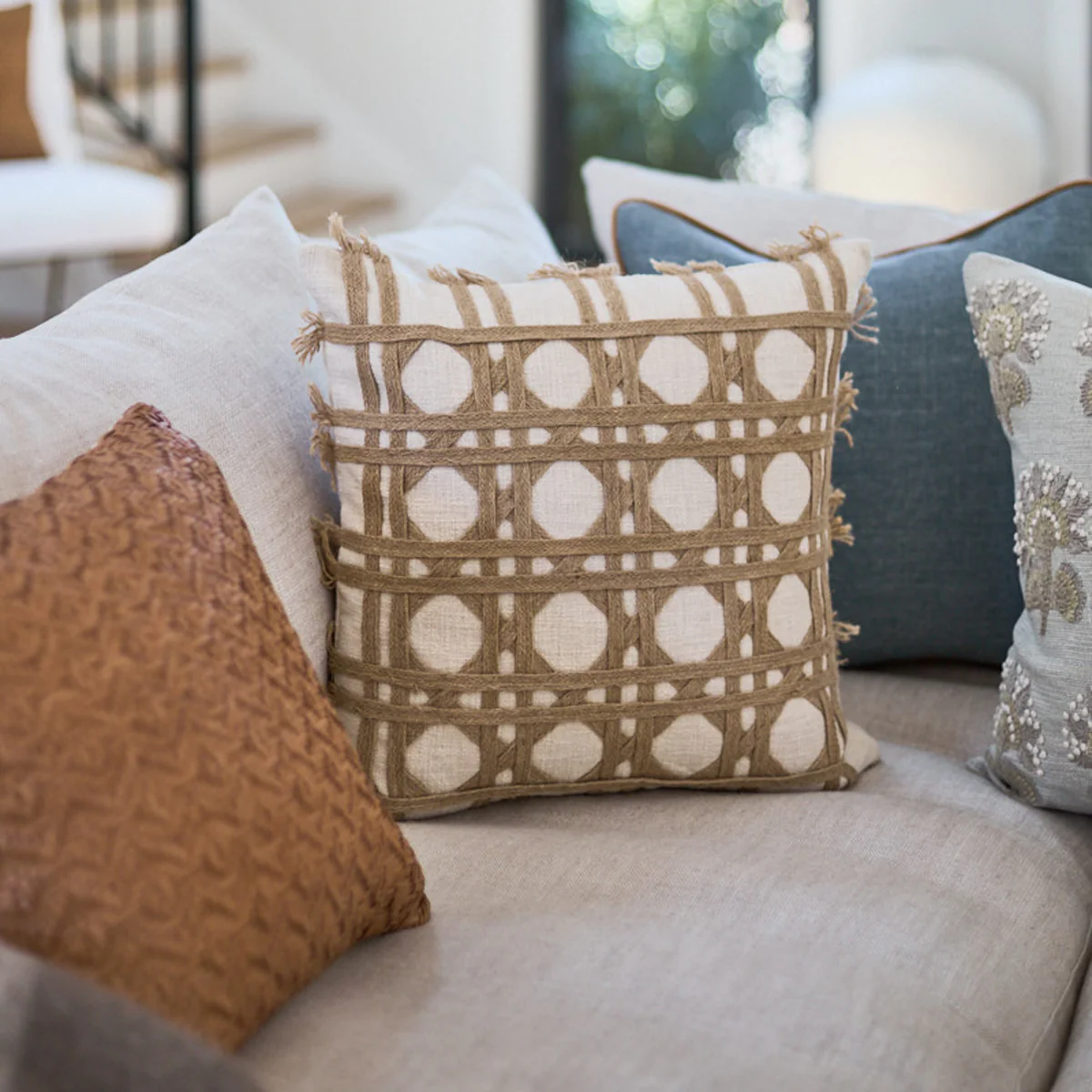 Jute Braid Cushion Cover - Image 2