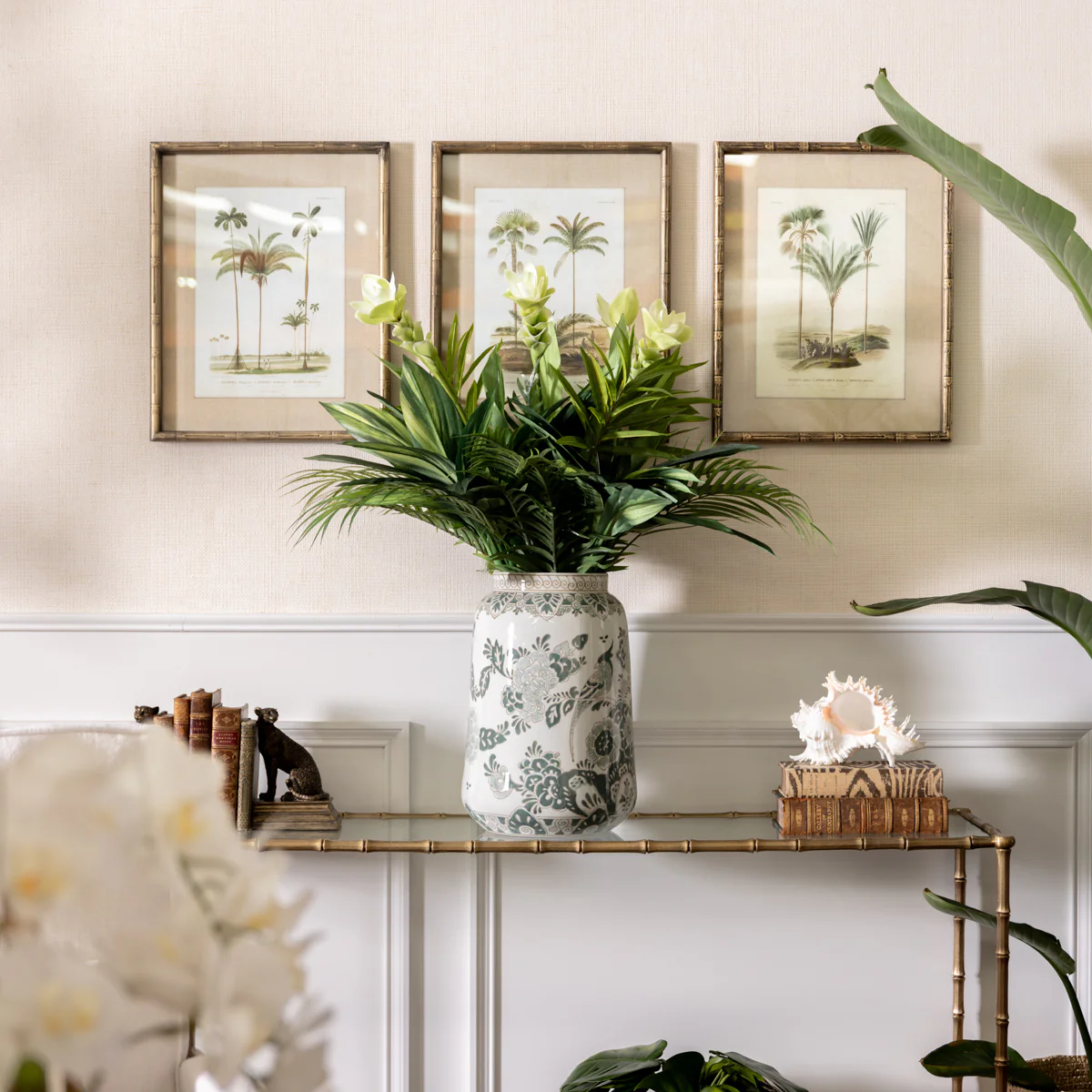 Artificial Ginger Flower Spray 84cm - Image 2