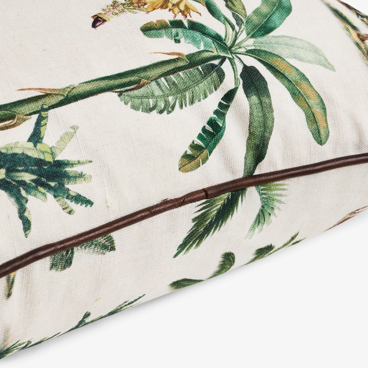Le Palm Cushion Cover Leather Piping - Image 3
