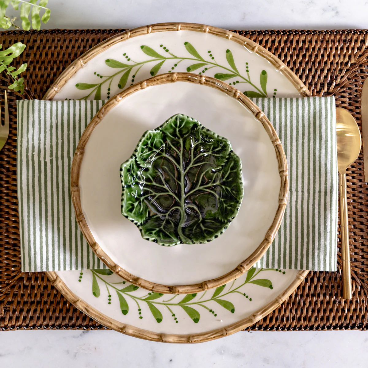 Leaf Bowl & Plate Green - Image 3