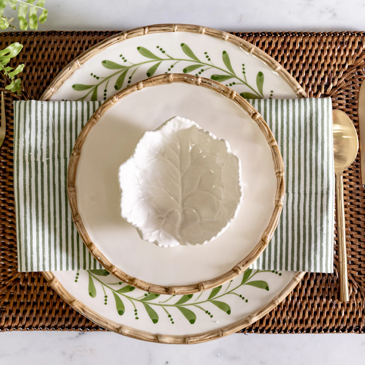 Leaf Bowl & Plate Ivory - Image 3