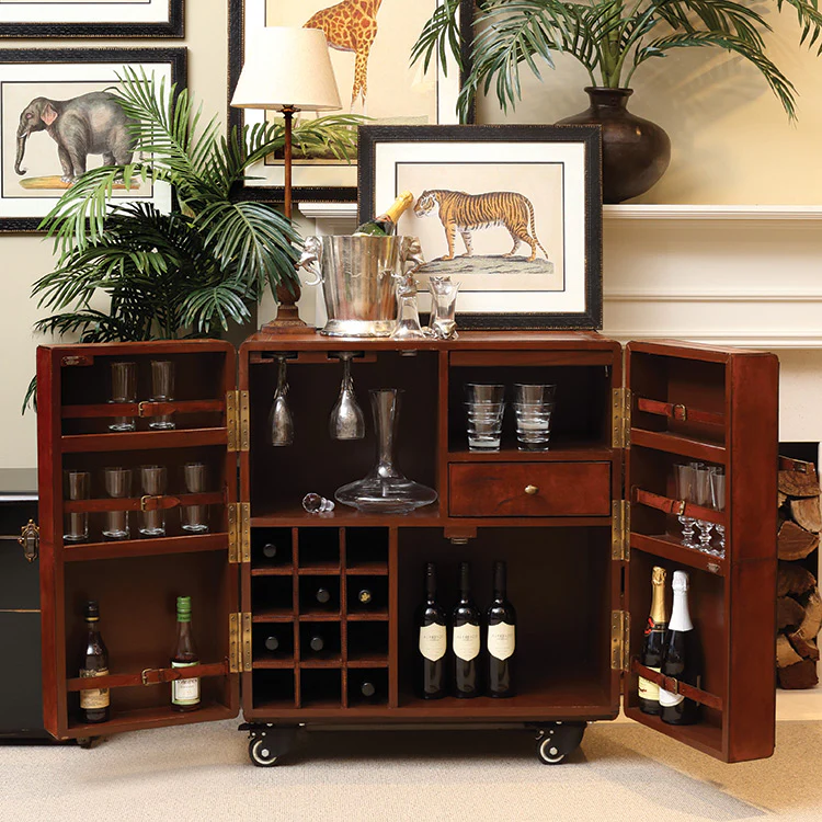 Leather Bar Cabinet - Image 3