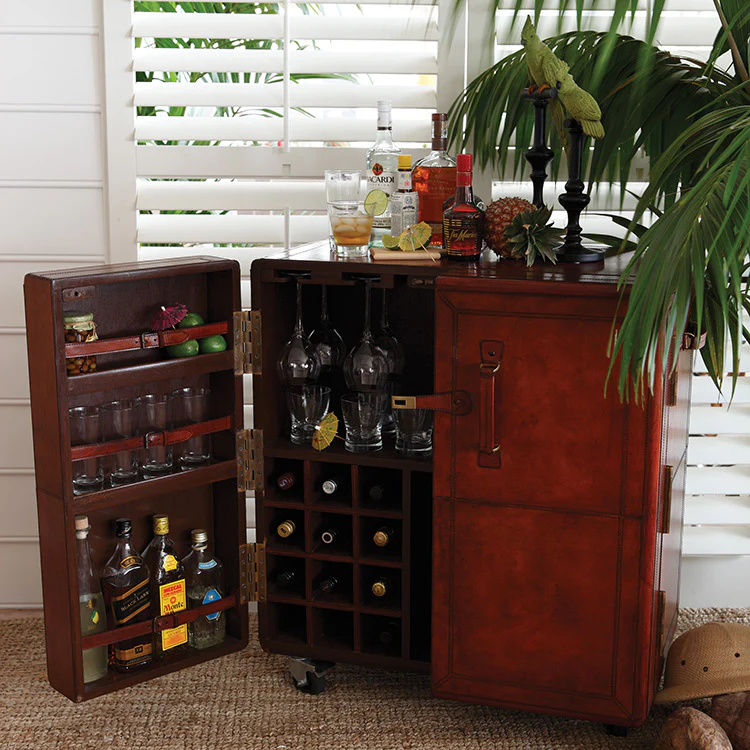 Leather Bar Cabinet - Image 4