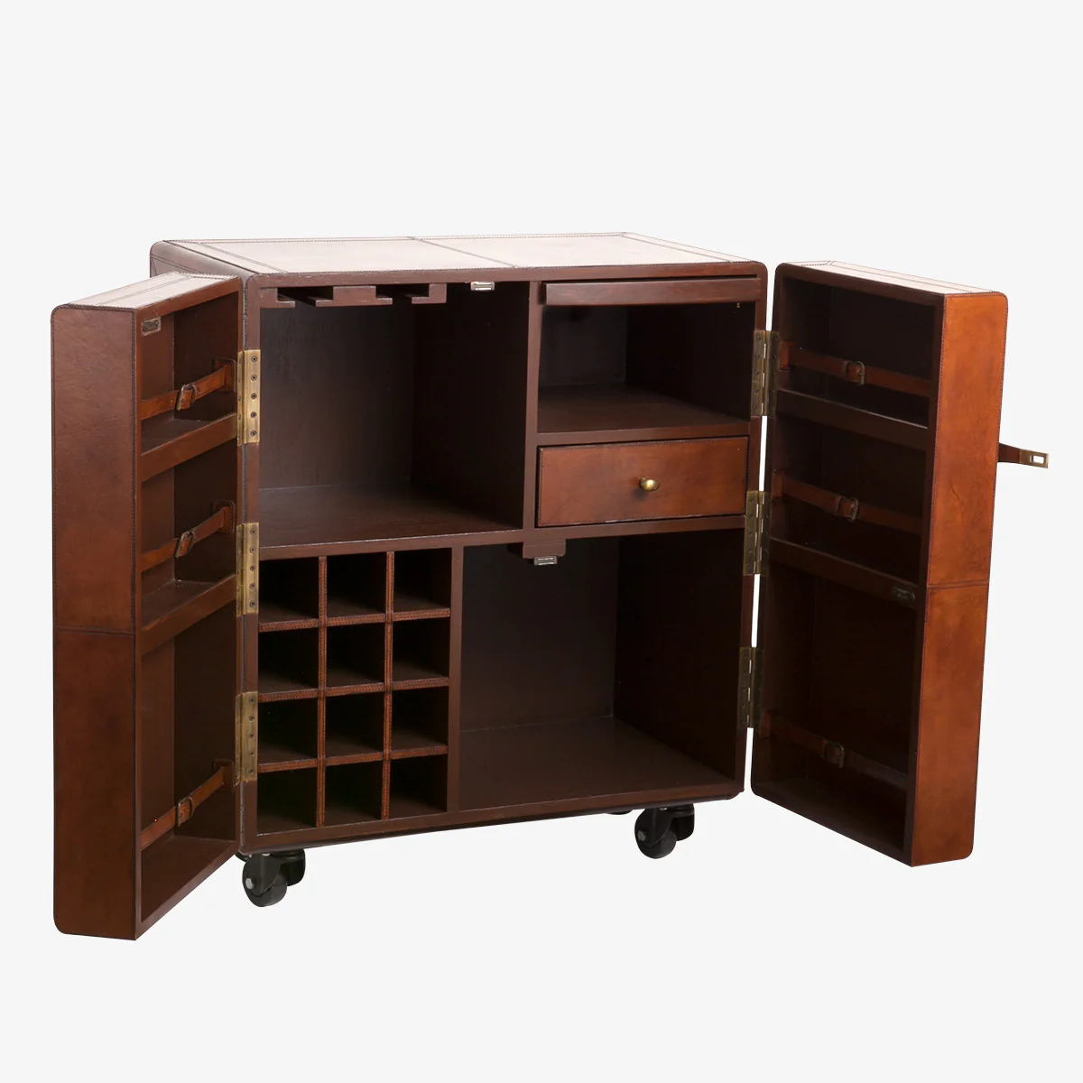 Leather Bar Cabinet - Image 5