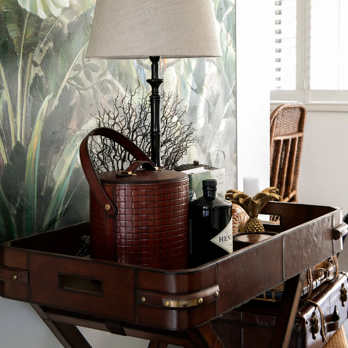 Leather Butler's Tray - Image 3