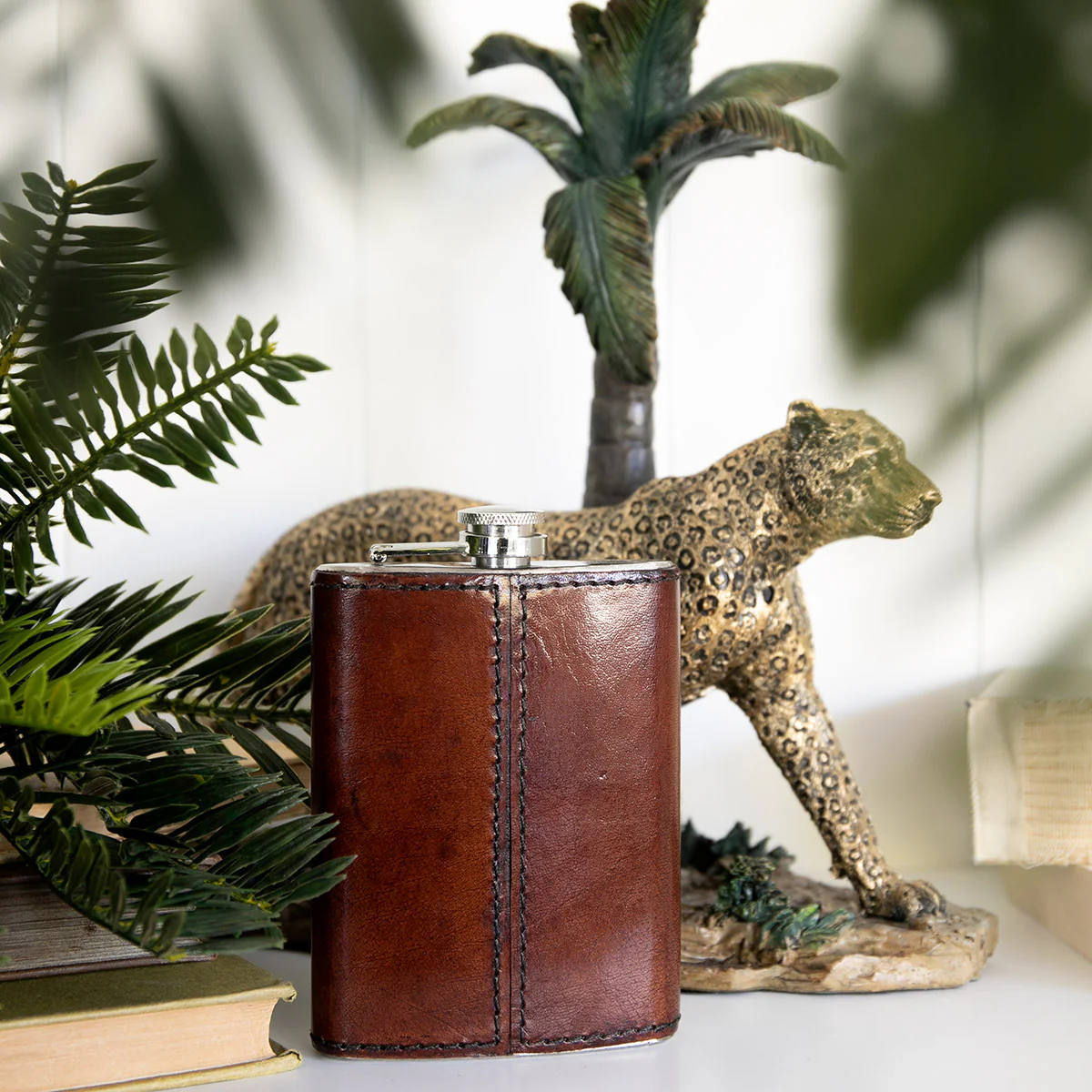 Leather Hip Flask - Image 2