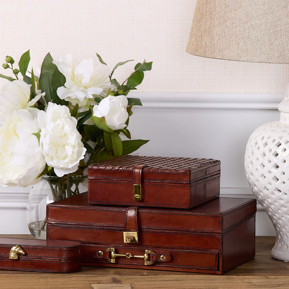 Leather Jewellery Box (31.5cm) - Image 3