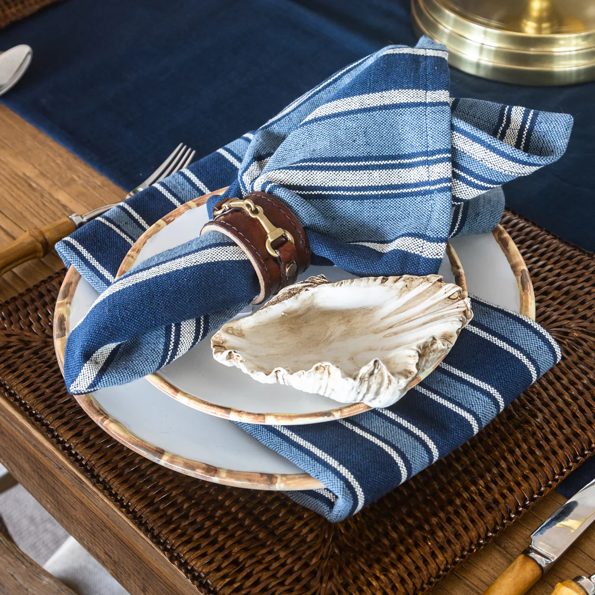 Leather Napkin Ring Cognac - Image 2