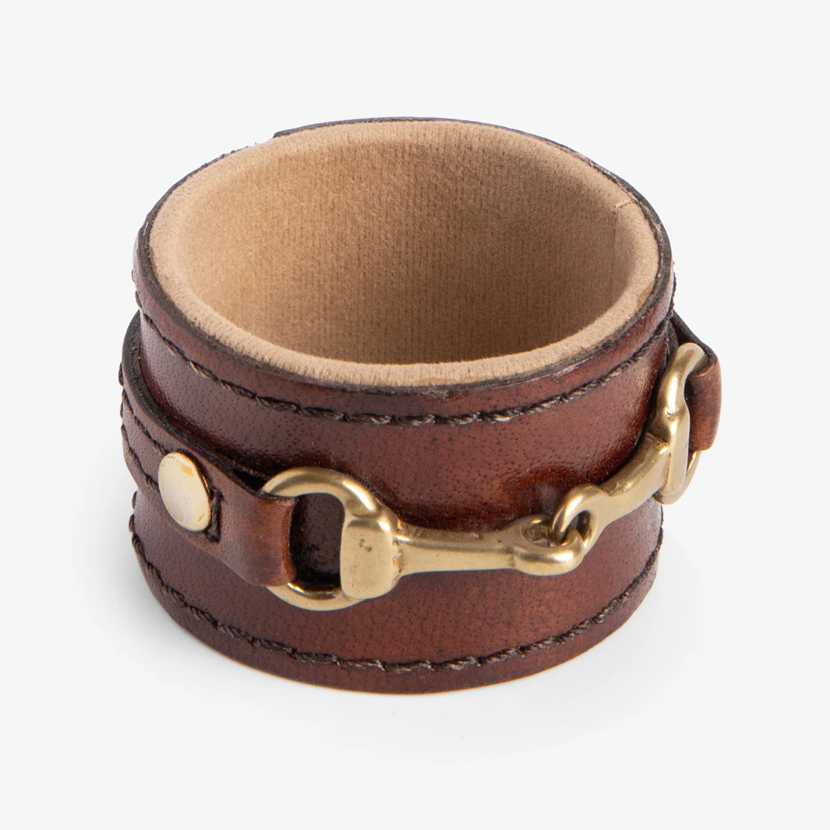 Leather Napkin Ring Cognac - Image 3