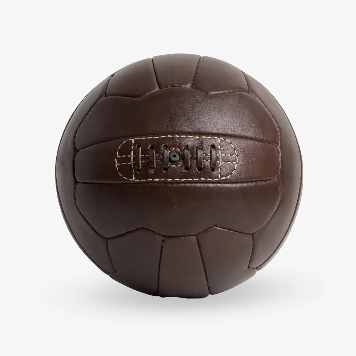 Leather Soccer Ball (Dark Brown)