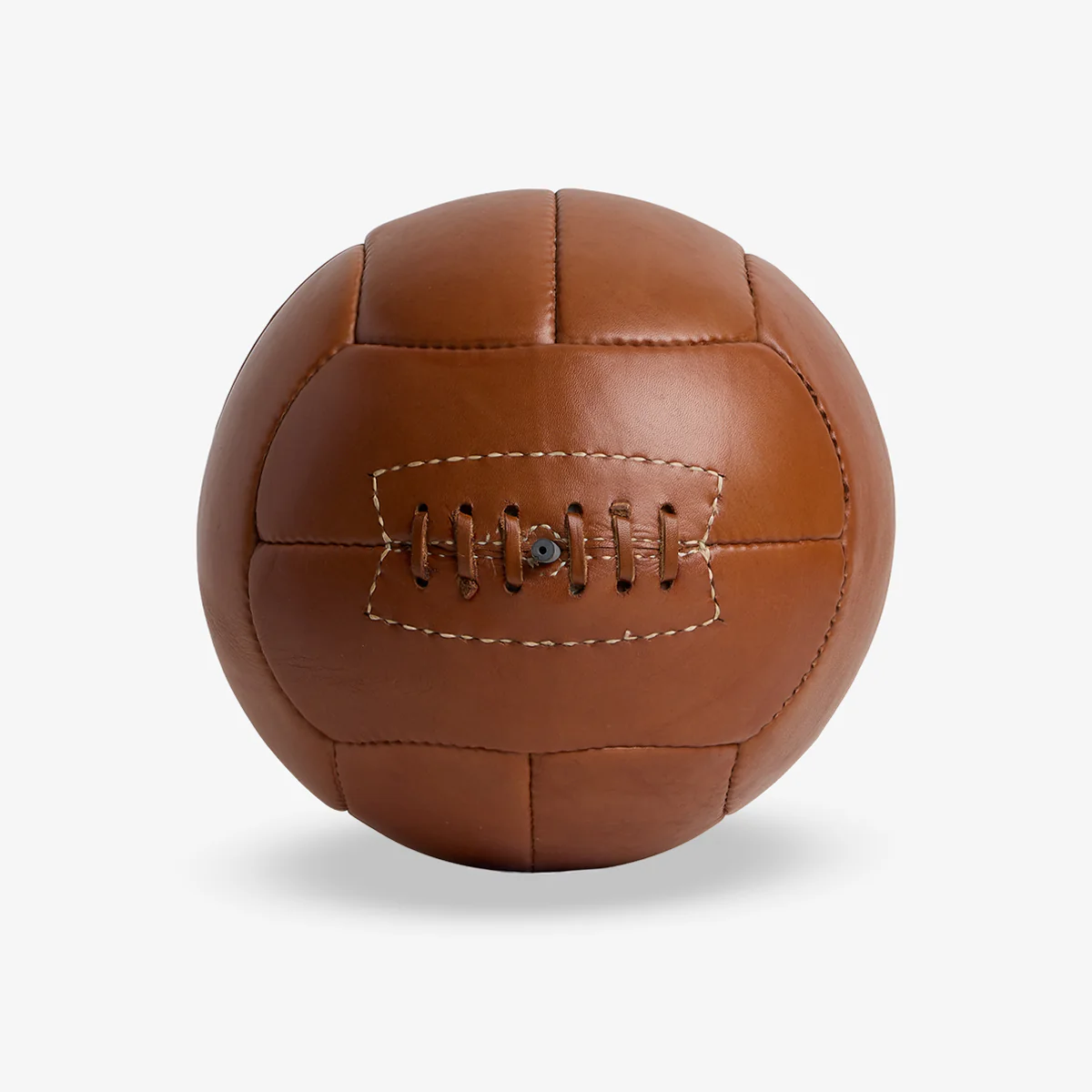 Leather Soccer Ball (Tan)