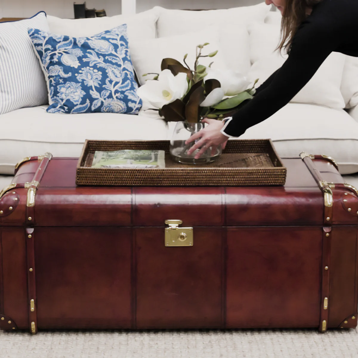 Leather Trunk Coffee Table - Image 2