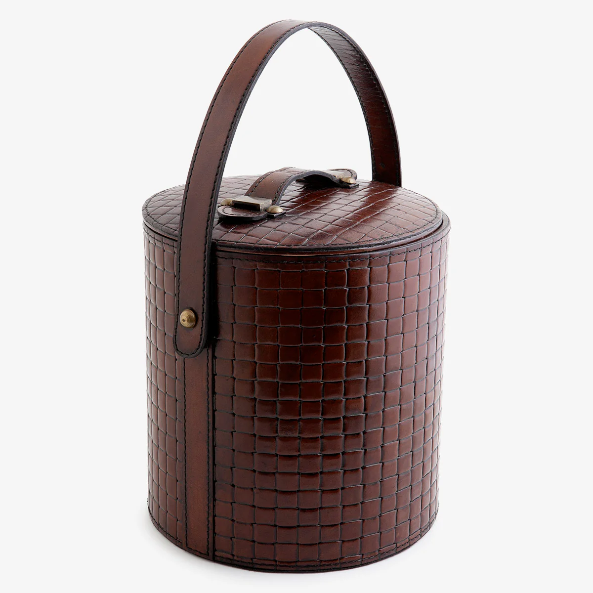 Leather Woven Ice Bucket - Image 4