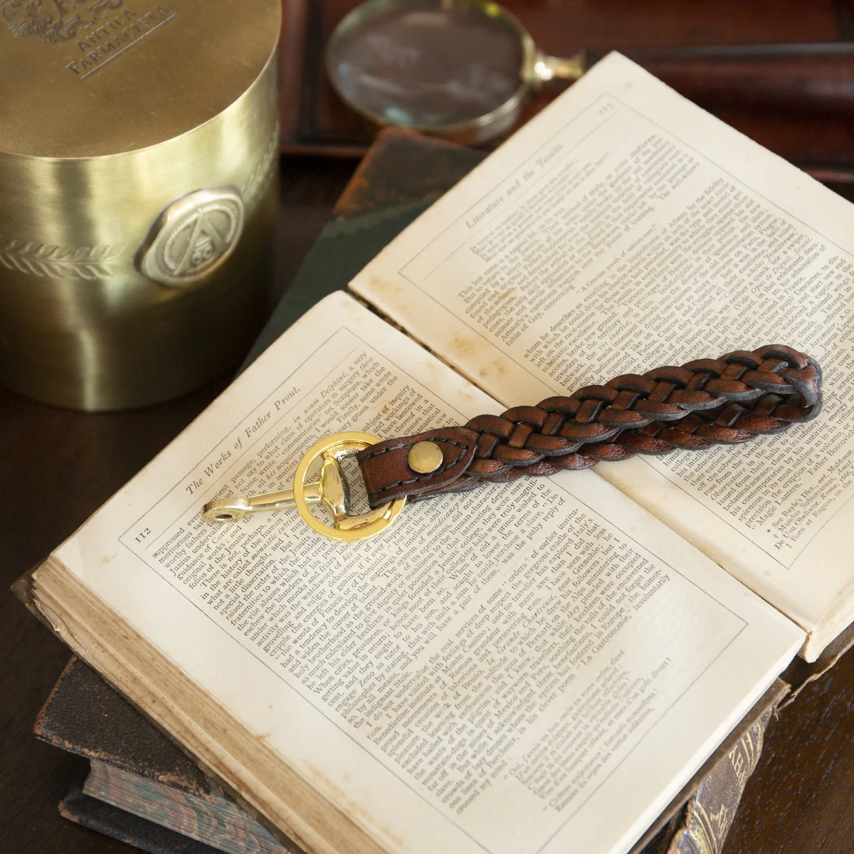 Leather Woven Key Chain - Image 2