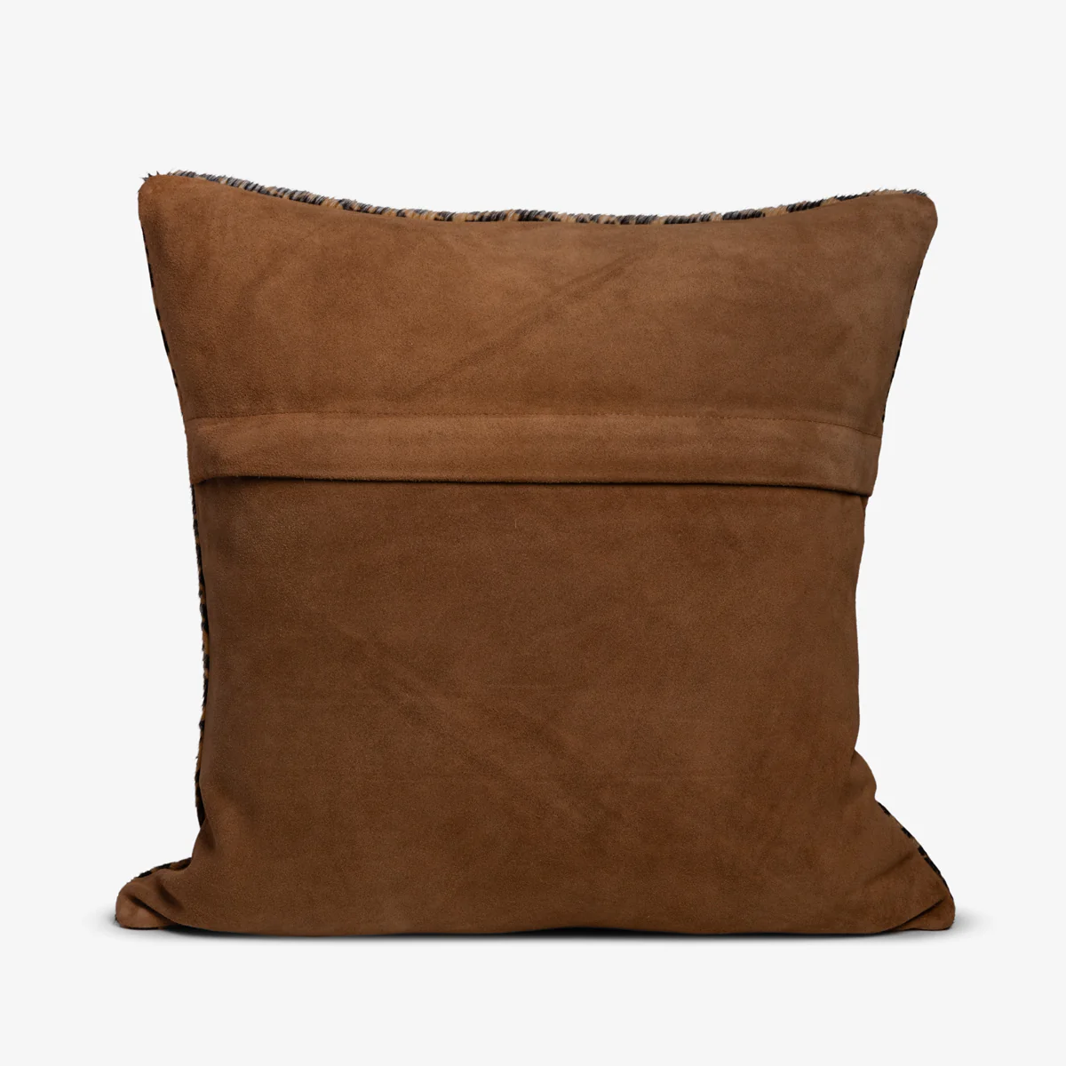 Leopard Print Suede Cushion Cover (Black) - Image 4