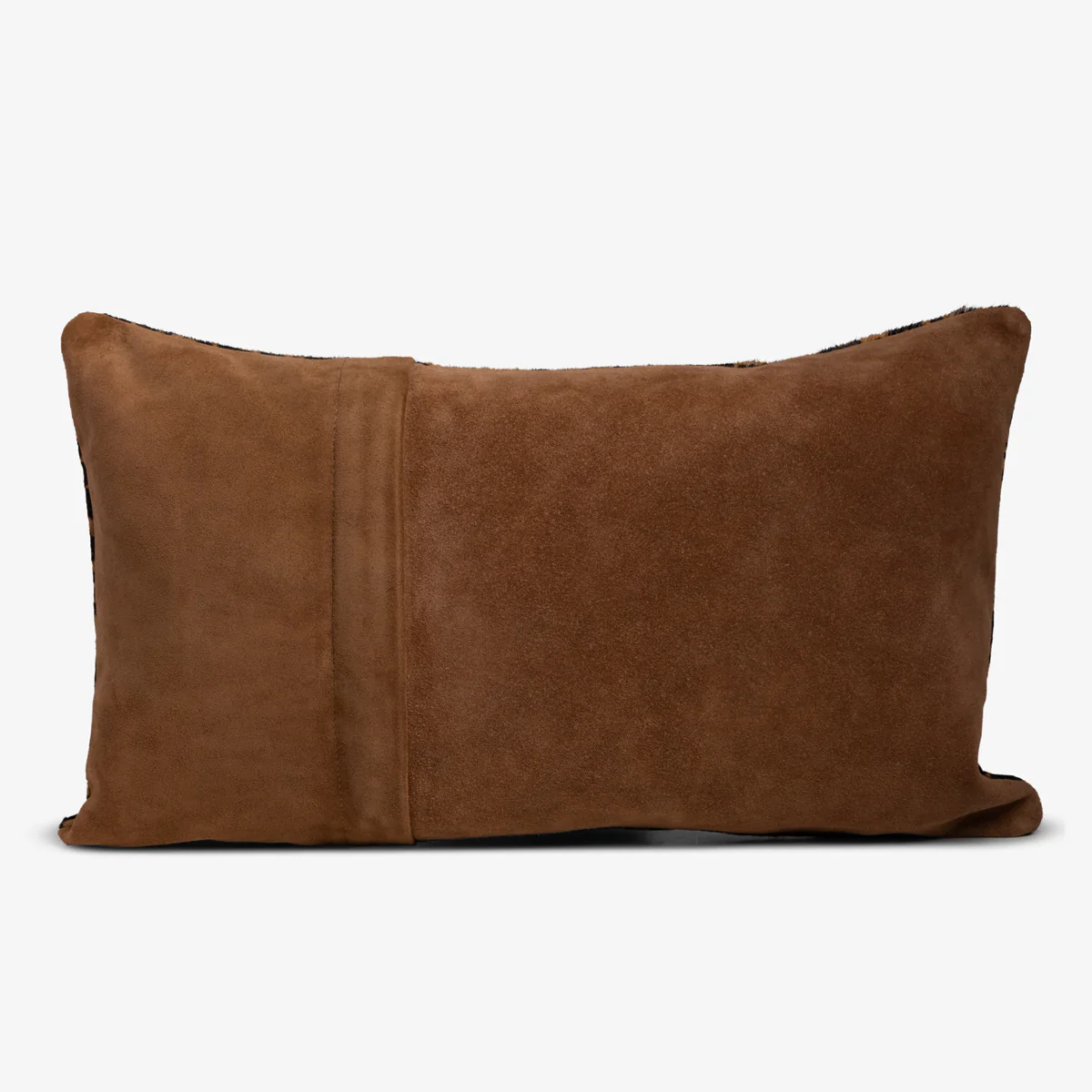 Leopard Print Suede Rectangular Cushion Cover (Black) - Image 4