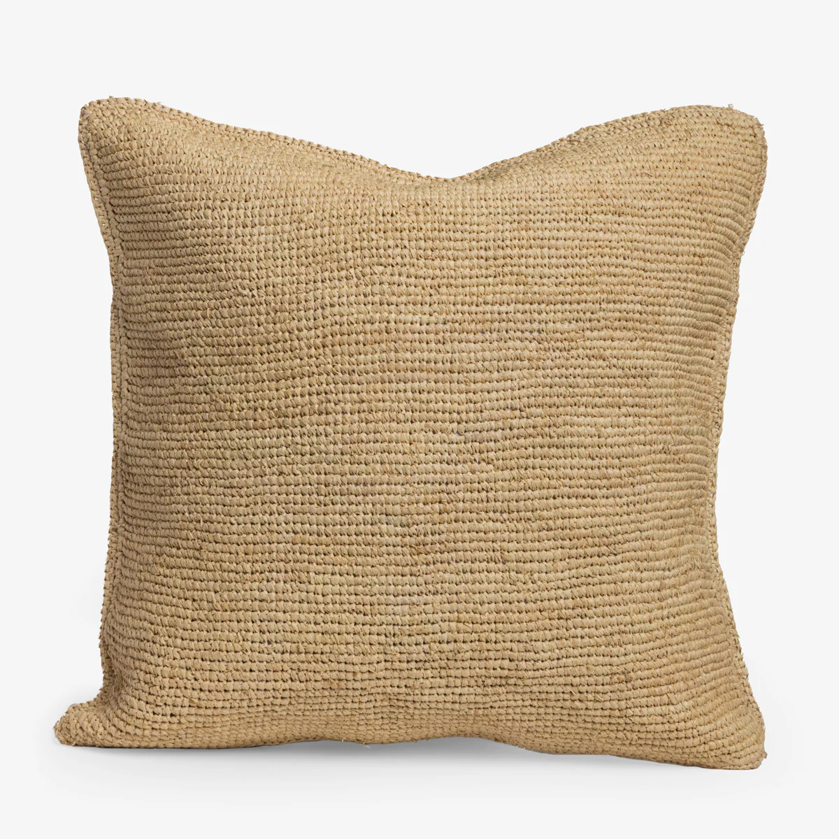Madagascar Raffia Crochet Cushion Cover (Tea Large)