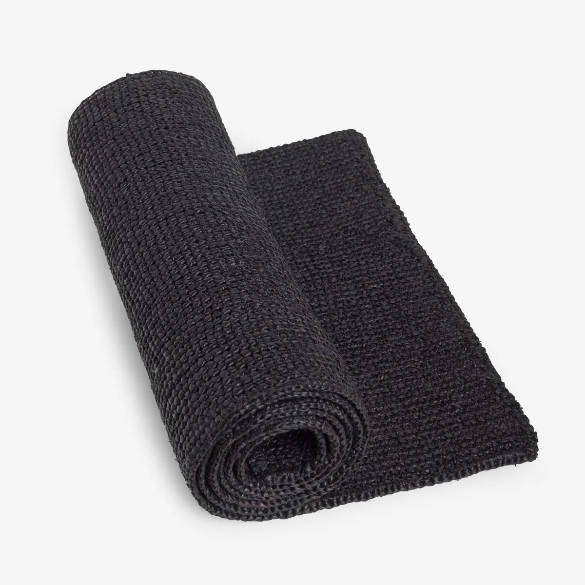 Madagascar Raffia Crochet Table Runner Black