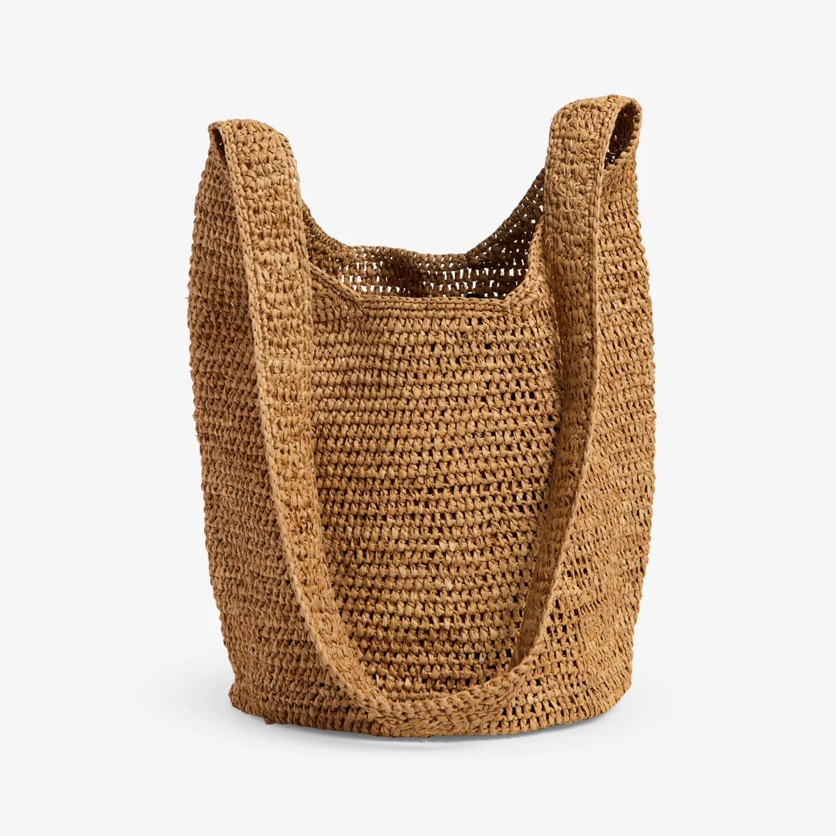 Madagascar Raffia Market Bag (Tea)