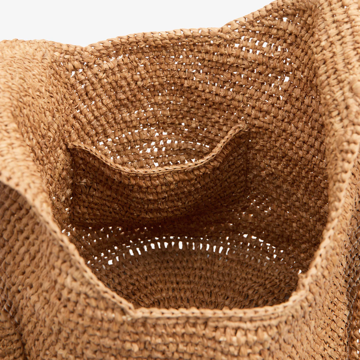 Madagascar Raffia Market Bag (Tea) - Image 2