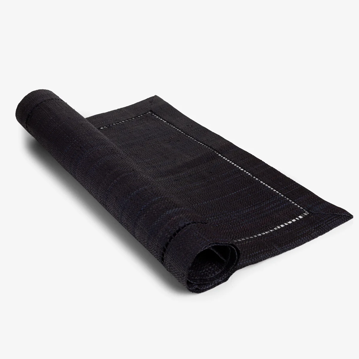 Madagascar Raffia Table Runner Black