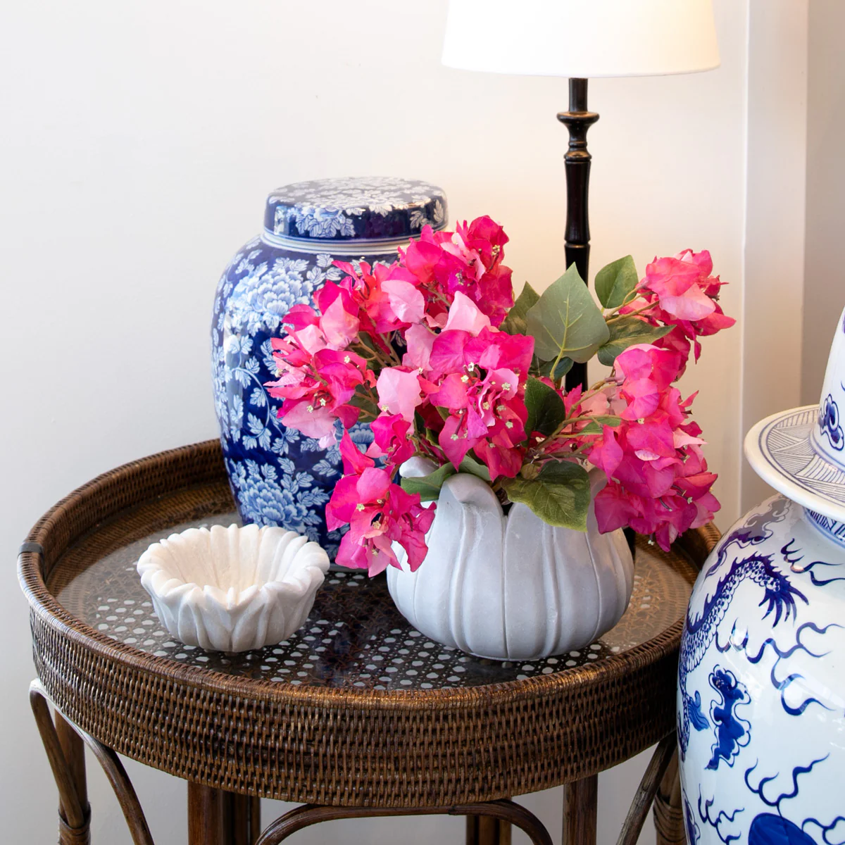 Marble Lotus Vases - Image 3