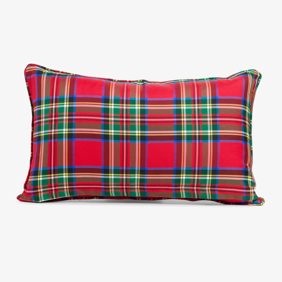 Merry Christmas Velvet & Tartan Cushion Cover (Green) - Image 3
