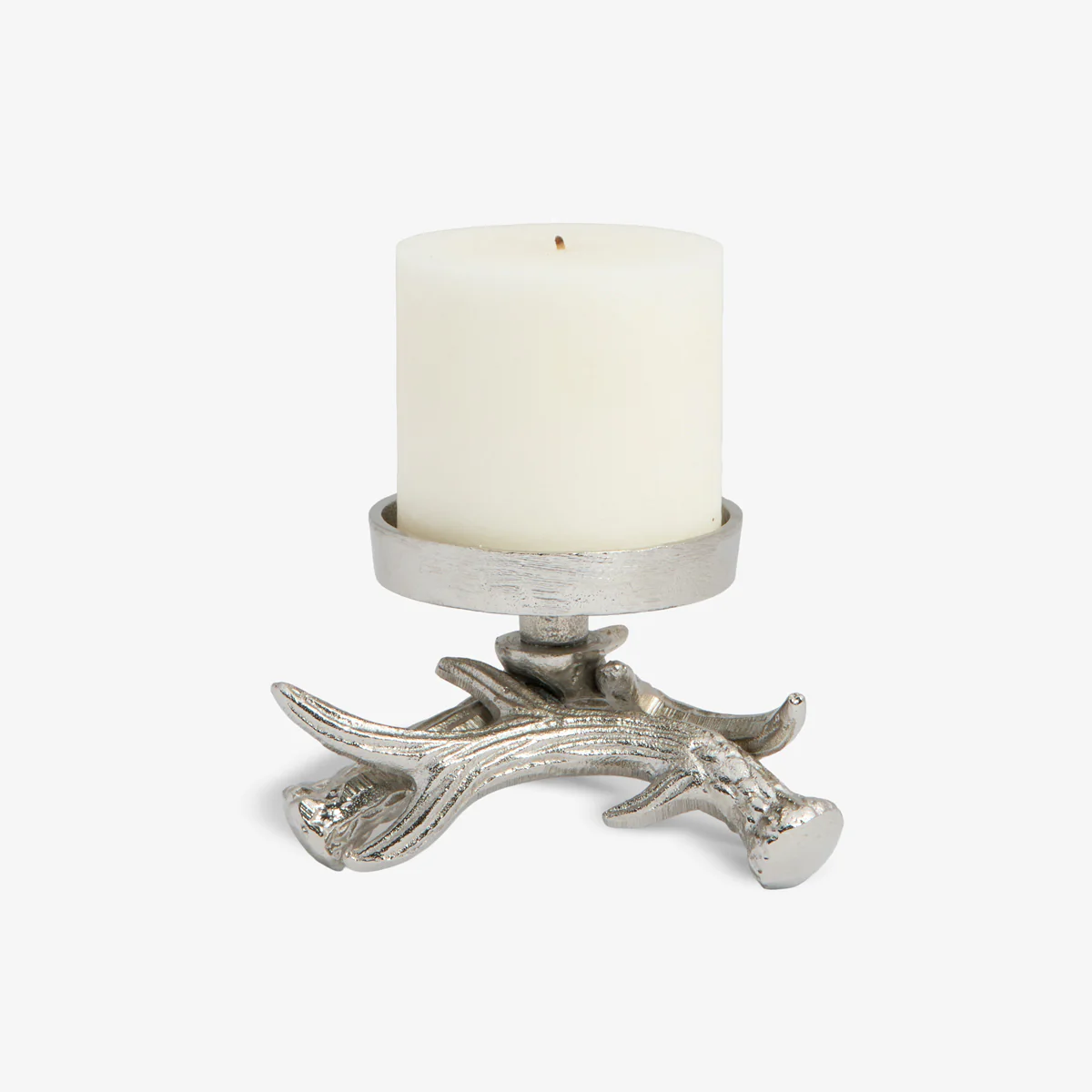 Metal Antler Candle Holders (Silver) - Image 4