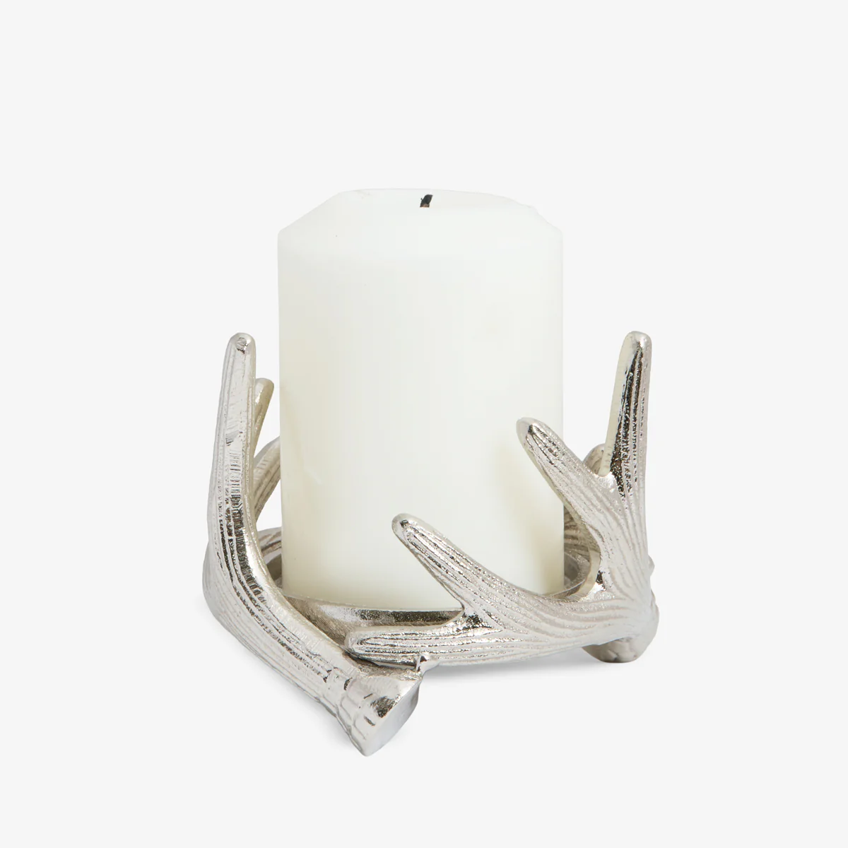 Metal Antler Candle Holders (Silver) - Image 5
