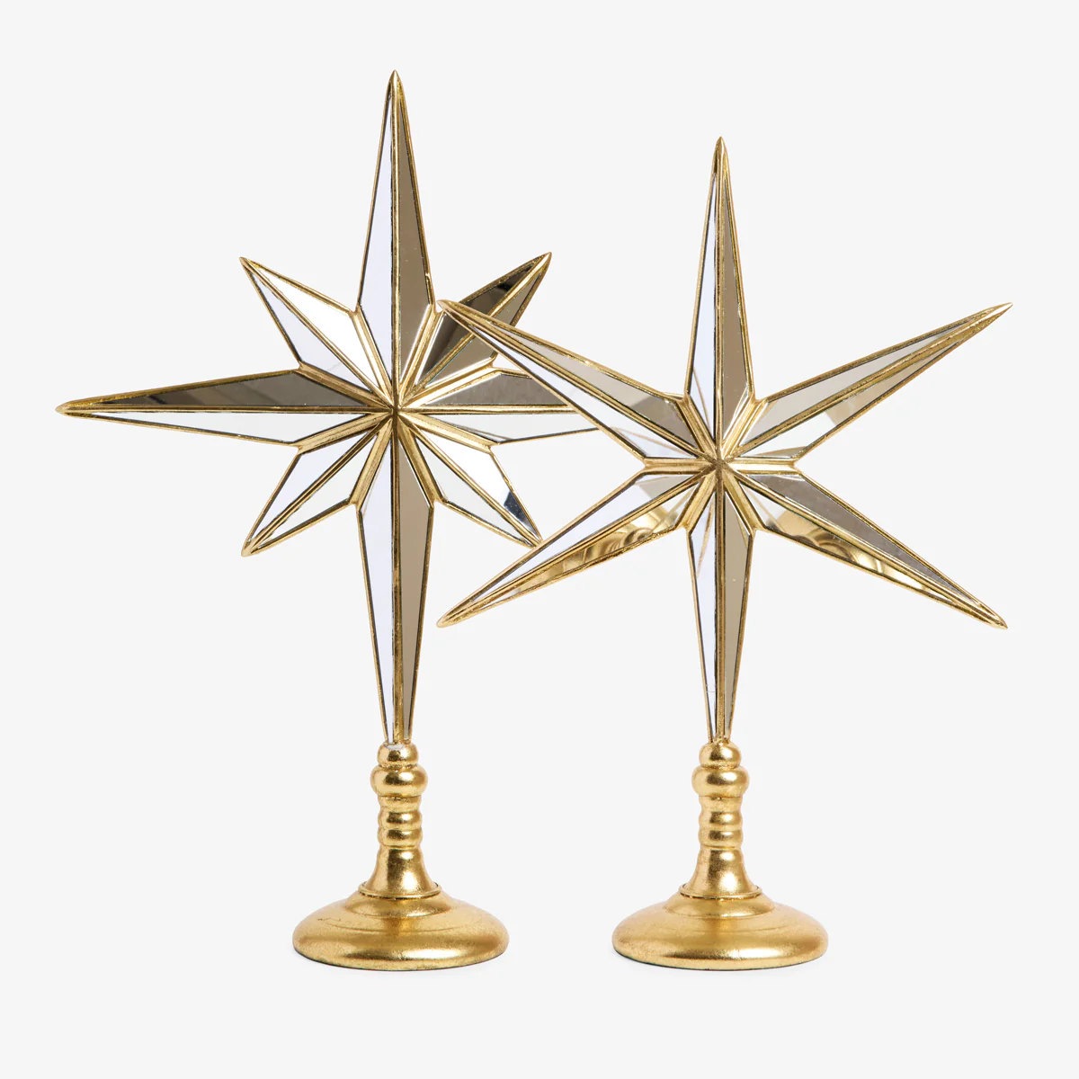 Mirrored Gold Stars On Stand