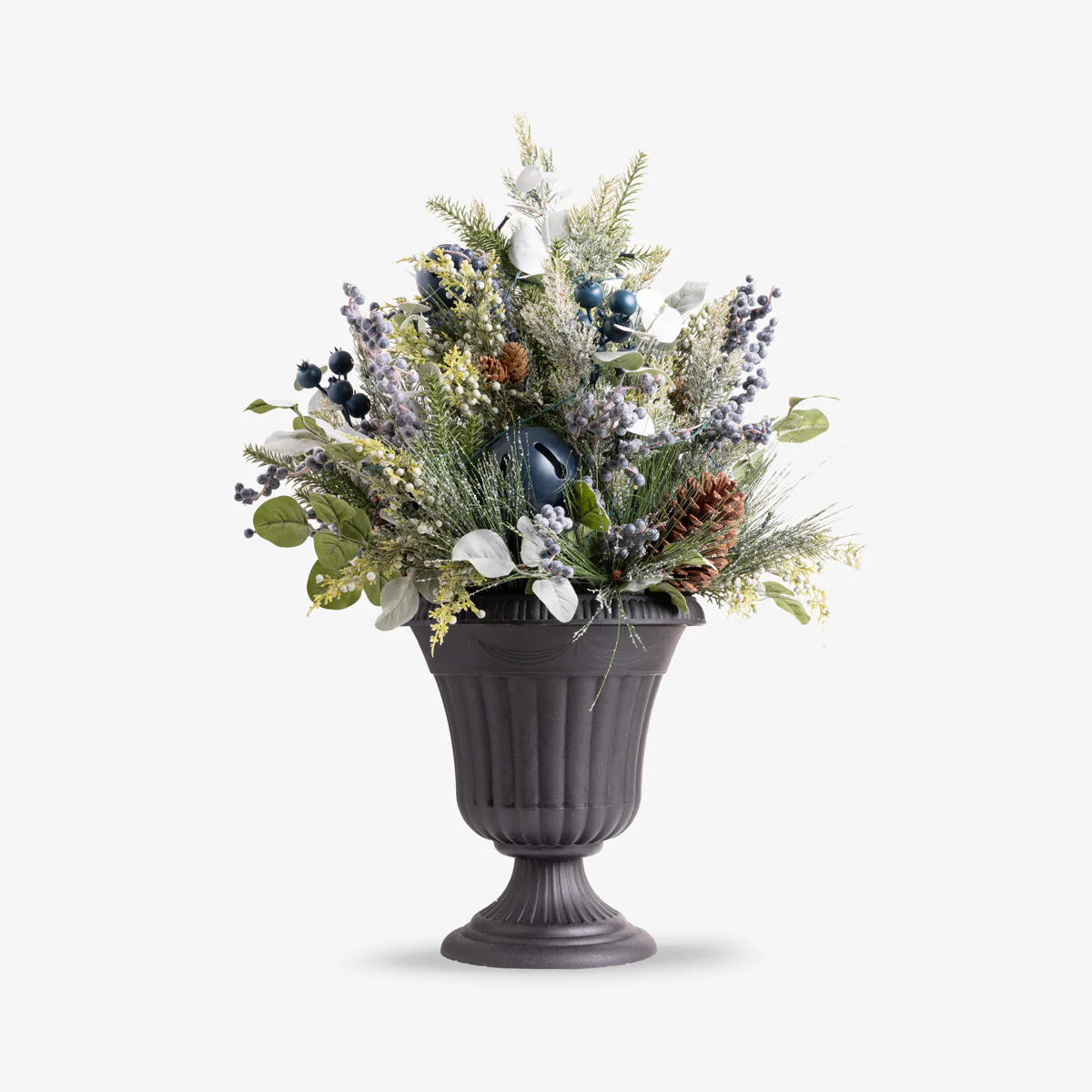 Newport Blueberry Potted Arrangement with Lights 80cm PRE-ORDER