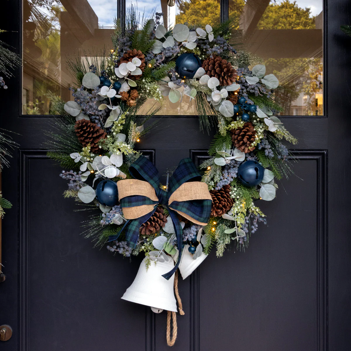 Newport Blueberry Wreath with Lights 80cm PRE-ORDER - Image 2