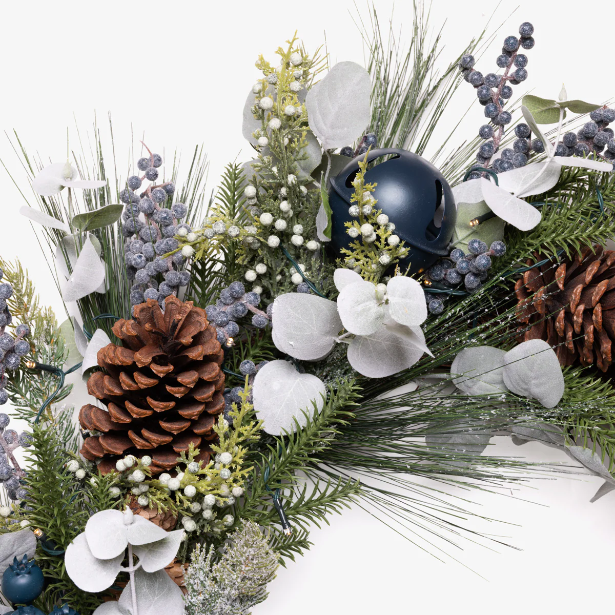 Newport Blueberry Wreath with Lights 80cm PRE-ORDER - Image 3