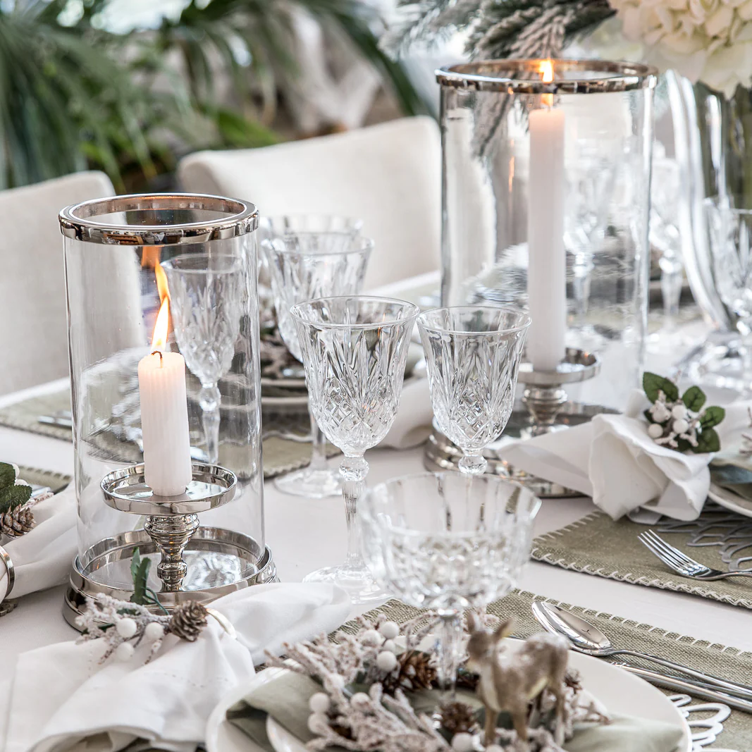 Nickel Hurricane Candle Holders - Image 4