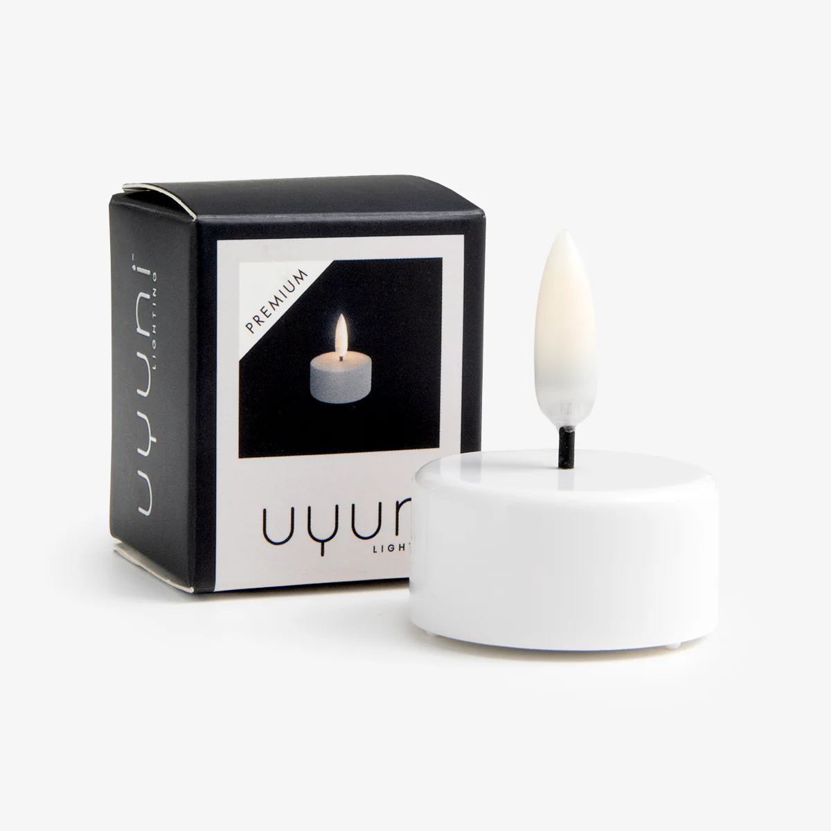 Nordic White Lux Flameless Tea Light Candle - Image 3