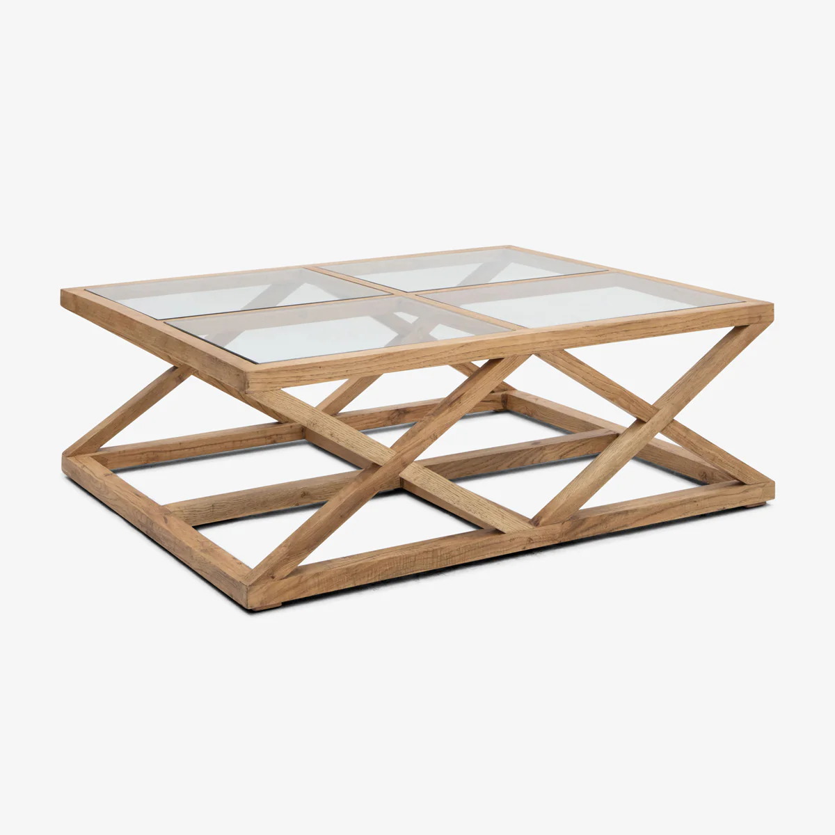 Oak Cross Leg Coffee Table 120cm