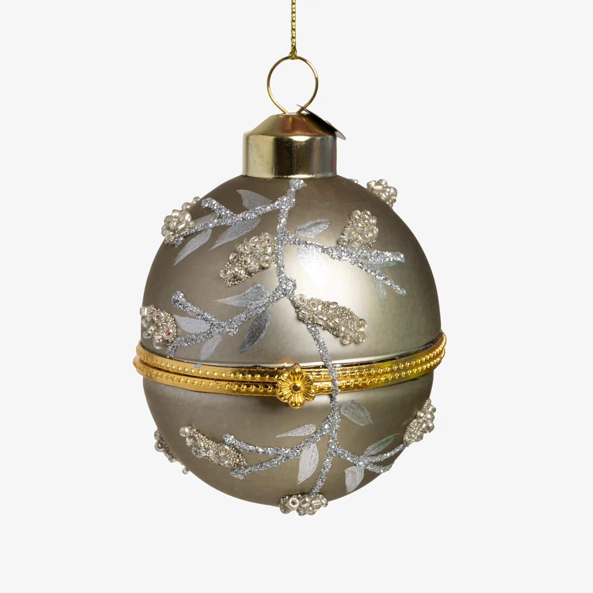 Opening Glass Bauble Set of 4 (Champagne) - Image 4