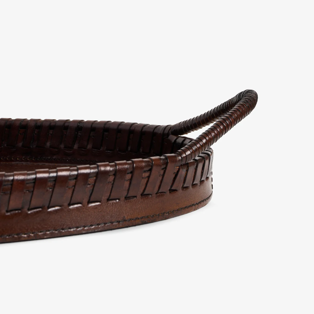 Oval Leather Tray - Image 5