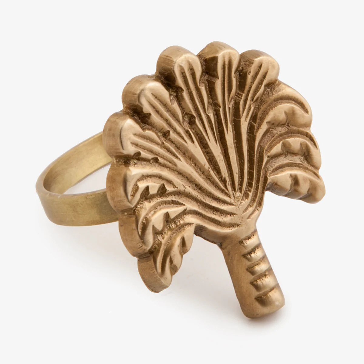 Palm Napkin Ring Brass - Image 4
