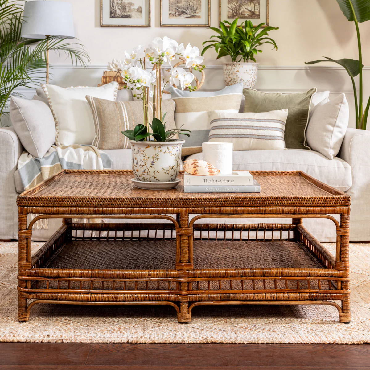 Panama Rattan Coffee Table (Brown) - Image 2