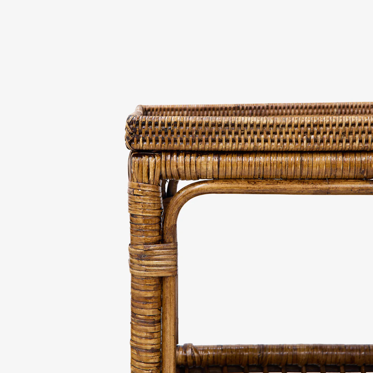 Panama Rattan Side Table (Brown) - Image 4