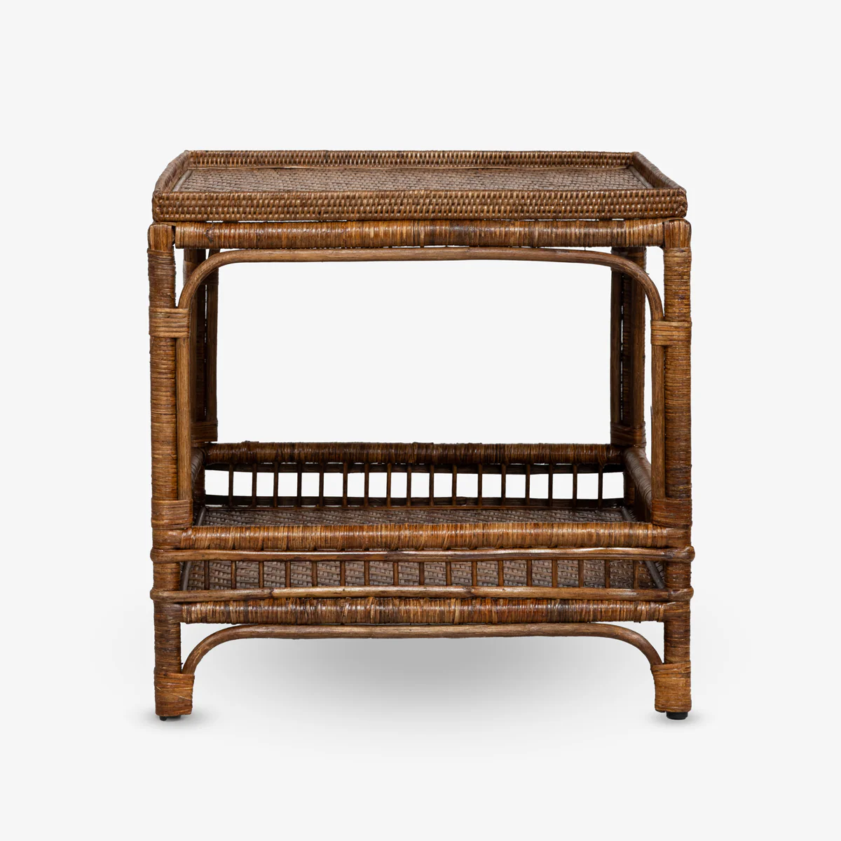 Panama Rattan Square Side Table (Brown) - Image 2