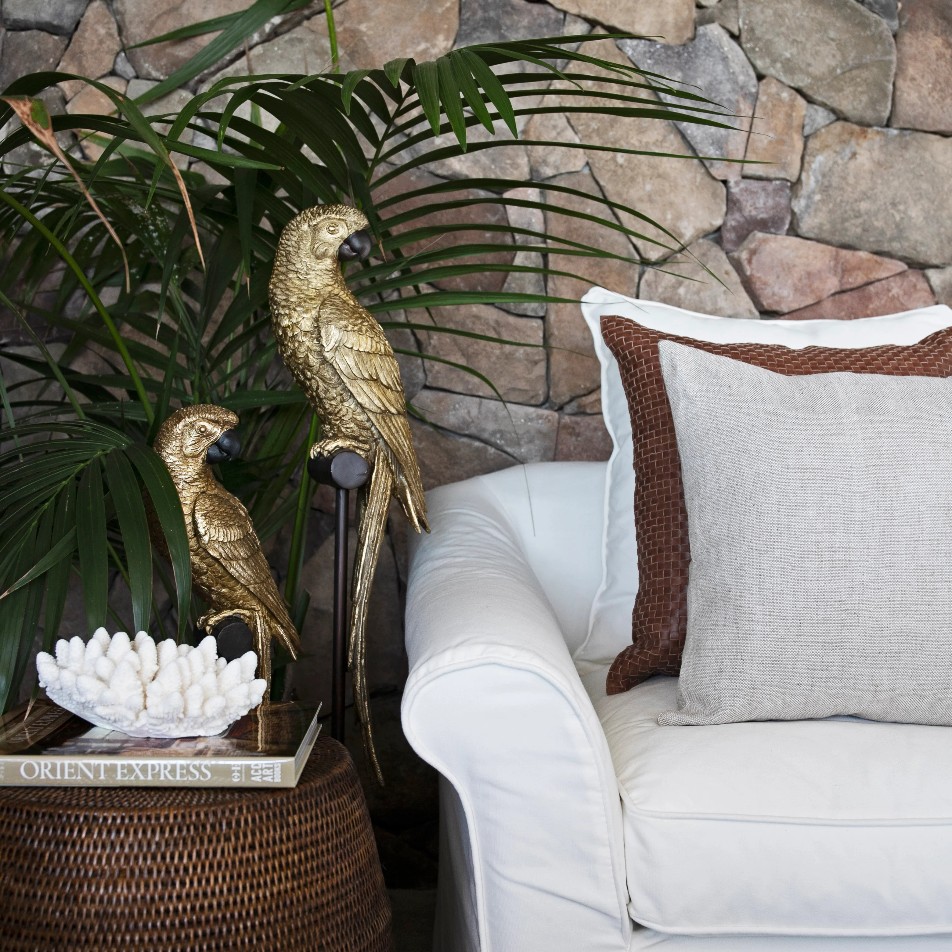 Parrots on Stand (Gold) - Image 4